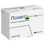 Лозап плюс, таблетки покрытые пленочной оболочкой 12.5 мг+50 мг 60 шт