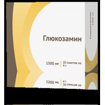 Глюкозамин, порошок для приготовления раствора для приема внутрь 1500 мг 4 г 20 шт