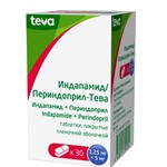 Индапамид/Периндоприл-Тева, таблетки покрытые пленочной оболочкой 1.25 мг+5 мг 30 шт