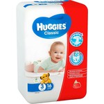 Подгузники, Huggies (Хаггис) 4-9 кг р. 3 16 шт классик миди