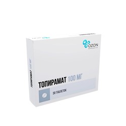 Топирамат табл. п/о пленочной 100 мг 30 шт.