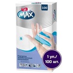 Перчатки хозяйственные виниловые, Dr. Max (Доктор Макс) р. S 100 шт CH-144-W100-S01