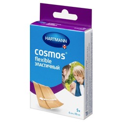 Лейкопластырь Cosmos текстиль эластик р. 6смх10см 5 шт.