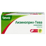Лизиноприл-Тева, таблетки 10 мг 30 шт