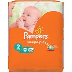 Подгузники, Pampers (Памперс) 3-6 кг р. 2 18 шт слип энд плей мини