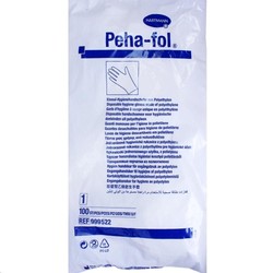 Перчатки полиэтиленовые нестерильные Peha Fol женские р. 1 100 шт.