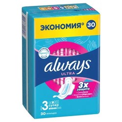 Прокладки женские Always ультра супер ароматизированные 30 шт.