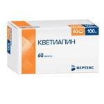 Кветиапин-Вертекс, таблетки покрытые пленочной оболочкой 100 мг 60 шт