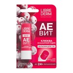 Бальзам для губ, Librederm (Либридерм) 4 г Аевит клюква в сахарной пудре