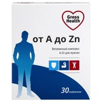 Витаминный комплекс A-Zn для мужчин, Gross Health (Гросс Хелс) таблетки 900 мг 30 шт