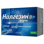 Налгезин форте, таблетки покрытые пленочной оболочкой 550 мг 20 шт