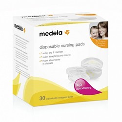 Прокладки-вкладыши в бюстгалтер для кормящих одноразовые Medela 30 шт.
