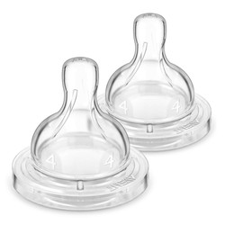 Соска силиконовая 2 шт. Philips Avent анти-колик быстрый поток с 6 мес SCY764/02