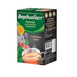 Фиточай ВердиоГаст с черным чаем 20 шт. ф/пак. 1.5 г