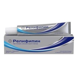 Релифипин гель д/рект. и наружн. прим. 20 мг/г+3 мг/г 20 г 1 шт.