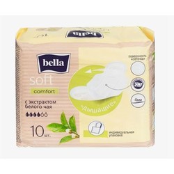 Прокладки женские Bella Софт комфорт с экстрактом белого чая сеточка 10 шт.