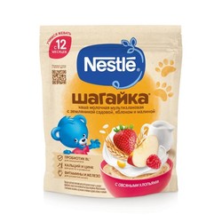 Каша молочная Nestle Шагайка мультизлаковая яблоко земляника малина с 12 мес 190 г