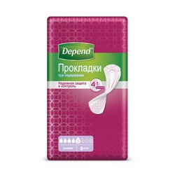 Прокладки при недержании для женщин Depend супер 8 шт.