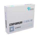 Спирамицин , таблетки покрытые пленочной оболочкой 1.5 млн.МЕ 16 шт