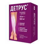 Детрус, таблетки покрытые пленочной оболочкой 100 мг+900 мг 60 шт