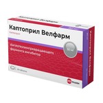 Каптоприл Велфарм, таблетки 50 мг 30 шт