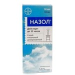 Назол, спрей назальный дозированный 0.025 мг/доза 0.05% 10 мл 1 шт