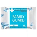 Салфетки влажные антибактериальные, Family Guard (Фэмили Гард) 15 шт зеро с крышкой