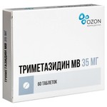Триметазидин МВ, таблетки с пролонгированным высвобождением покрытые пленочной оболочкой 35 мг 60 шт