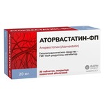 Аторвастатин-ФП, таблетки покрытые пленочной оболочкой 20 мг 30 шт