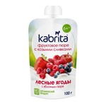 Пюре Kabrita фруктовое с козьими сливками лесные ягоды с яблочным пюре 100 г