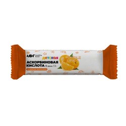 Аскорбиновая кислота ABC healthy food аскорбинка детская (с глюкозой и сахаром) 10 шт. табл. жев. 3 г апельсин