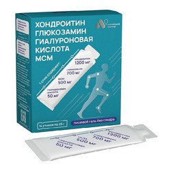 Хондроитин глюкозамин мсм гиалуроновая кислота Алтайские традиции пищевой без сахара 14 шт. гель