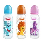 Бутылочка для кормления, Lubby (Лабби) 250 мл арт. 13564 Веселые животные с латексной соской