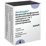 Вакцина МенКвадфи, раствор для внутримышечного введения 0.5 мл/доза 0.5 мл 1 шт флакон