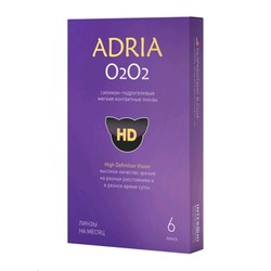 Линзы контактные Adria О2О2 силикон-гидрогелевые ежемесячные bc 8.6 6 шт. (-1.50)
