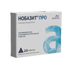 Нобазит Про, таблетки покрытые оболочкой пленочной 250 мг 20 шт