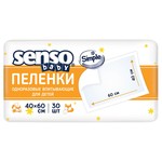 Пеленки для детей, SENSO Baby (Сенсо Бэби) р. 40х60 см 30 шт Симпл одноразовые впитывающие