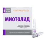 Миотолид, раствор для внутримышечного введения 100 мг/мл+2.5 мг/мл 1 мл 5 шт ампулы