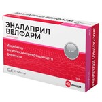 Эналаприл Велфарм, таблетки 5 мг 20 шт