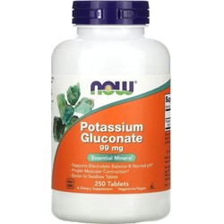 Калия глюконат Now Potassium Gluconate 250 шт. табл. 99 мг
