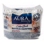 Ватные палочки, Aura (Аура) 200 шт бьюти п/э пакет