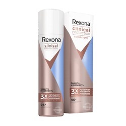 Дезодорант-антиперспирант Rexona Клиникал протекшен защита и свежесть аэрозоль 150 мл