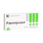 Рабепразол, таблетки кишечнорастворимые покрытые оболочкой 20 мг 28 шт