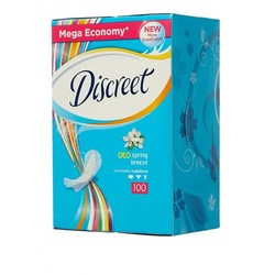 Прокладки женские ежедневные Discreet весенний бриз део мультиформ 100 шт.
