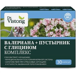 Валериана + пустырник с глицином Dr.Vistong комплекс 30 шт. капс. 450 мг