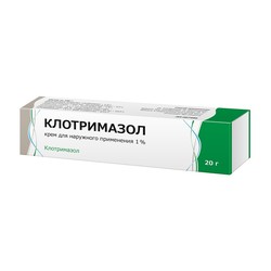 Клотримазол крем д/наружн. прим. 1% 20 г 1 шт.