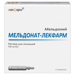 Мельдонат-Лекфарм, раствор для инъекций 100 мг/мл 5 мл 10 шт ампулы