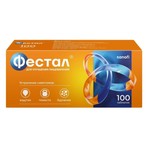Фестал, таблетки кишечнорастворимые покрытые оболочкой 50 мг+25 мг+192 мг 100 шт