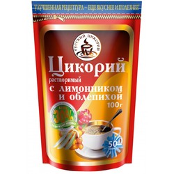Цикорий растворимый 100 г Русский цикорий порошкообразный с лимонником и облепихой зип-пакет