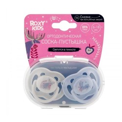 Соска-пустышка силиконовая 2 шт. Roxy-Kids Скандинавская 6-18 мес. с контейнером